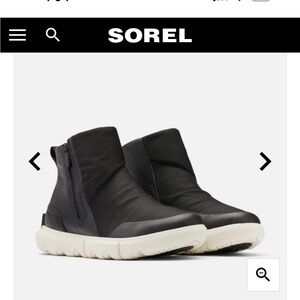 Sorel Leather Waterproof Black Zip-Up Boots - NIB. Size 8.5